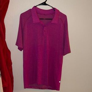 Men's Lululemon Pink Polo Shirt